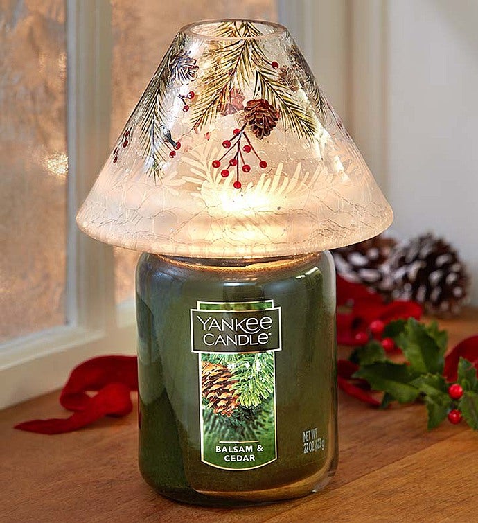 Yankee Candle® Frost Shade with Balsam Candle