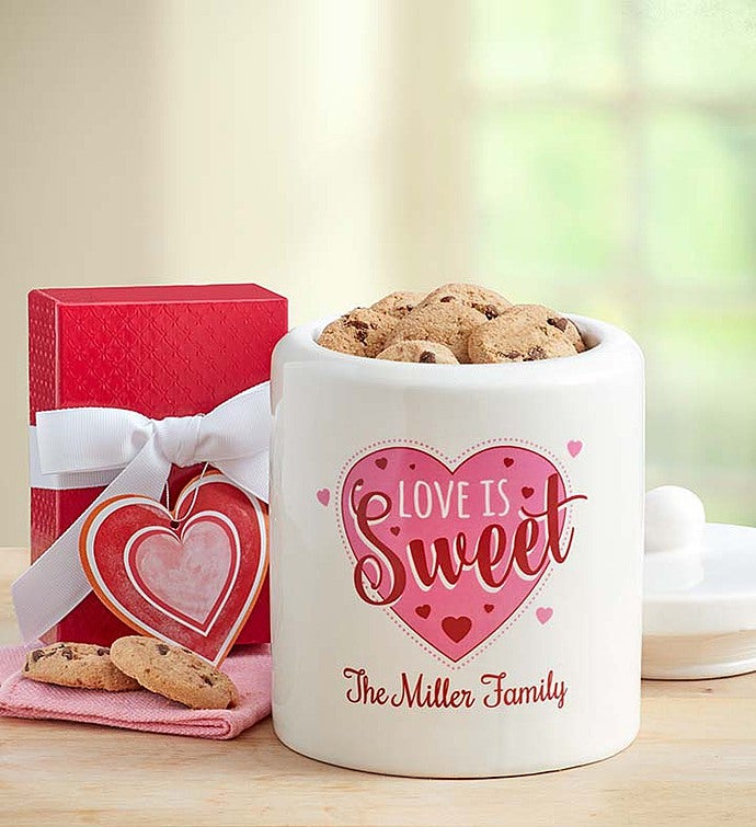 Personalized Love is Sweet Cookie Jar