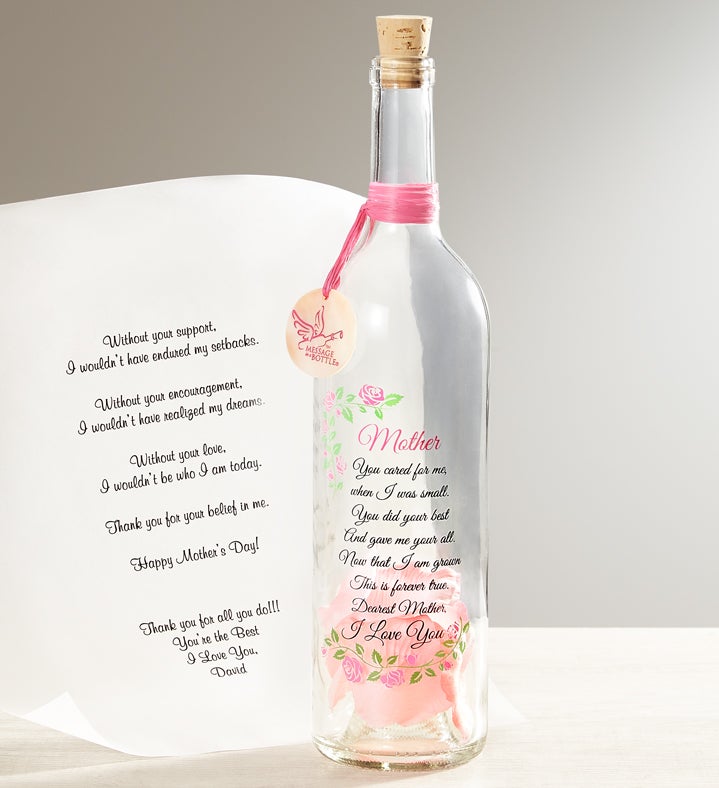 Personalized Message In A Bottle Mother's Day