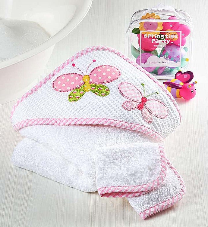 3 Martha's® Butterfly Hooded Towel