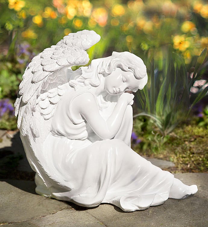 Glistening Serenity Angel Statue