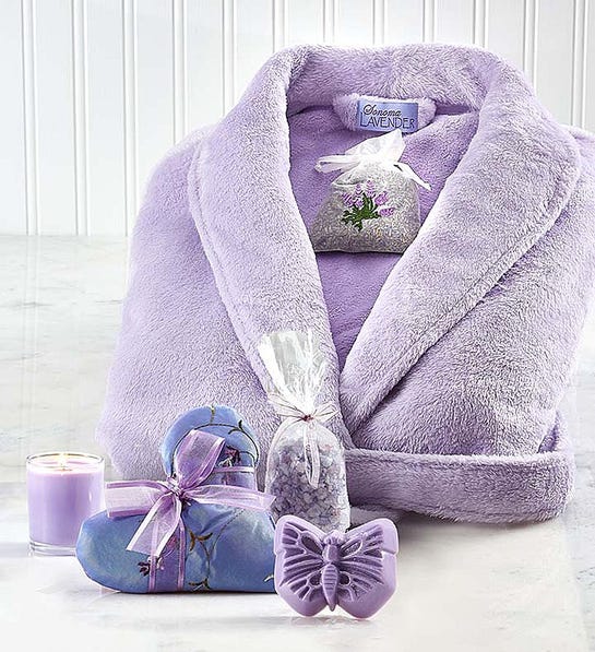 Sonoma Lavender Bath Gift Set with Robe