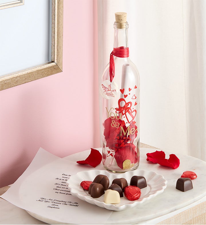 Message In A Bottle® 'You & Me' With Chocolate