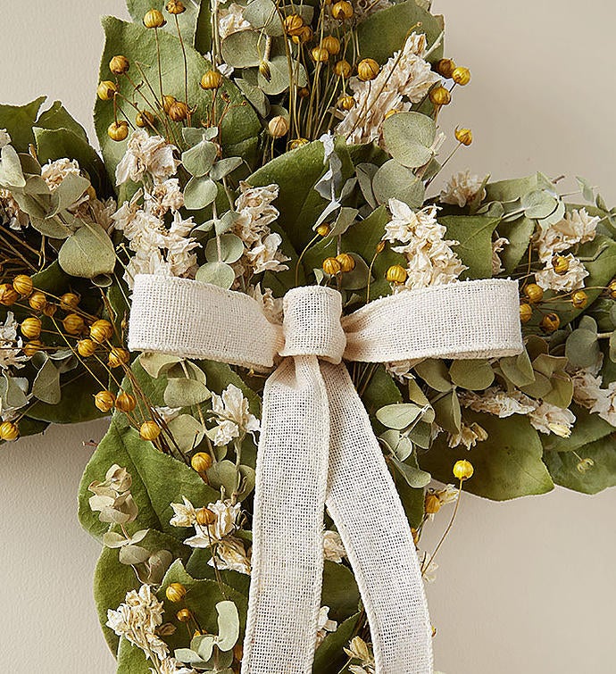 Preserved Cross Wreath for Sympathy