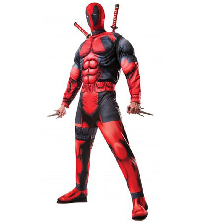 Deluxe Muscle Chest Adult Deadpool Costume
