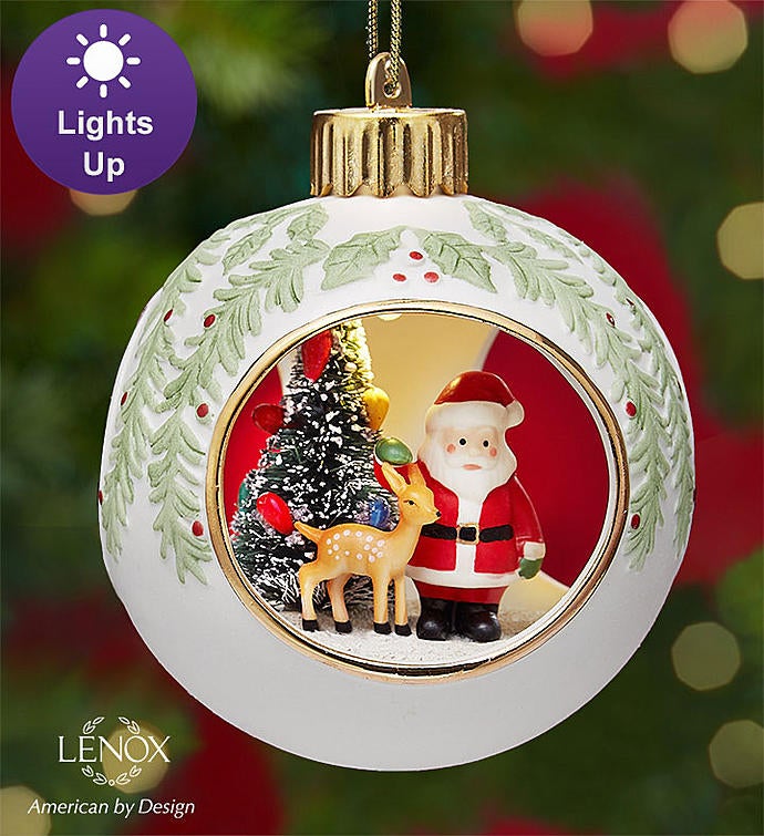 Lenox Lighted Santa Scene Ornament