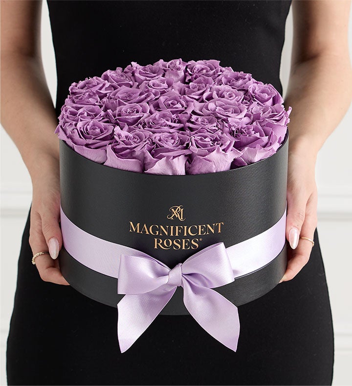 Magnificent Roses® Preserved Lavender Roses | 1800Flowers.com
