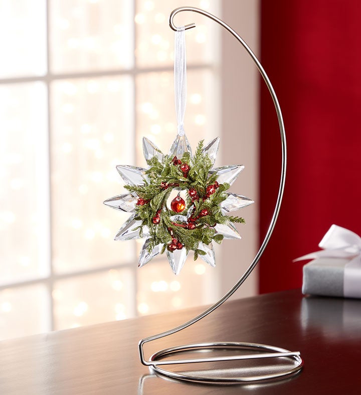 Mistletoe Snowflake Ornament by Kissing Krystals®