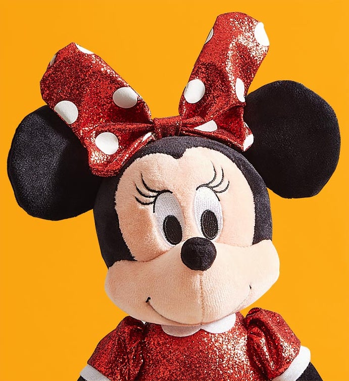 Disney Plush Classic Minnie Mouse Red Polka Dot Dress 15 Toy Doll