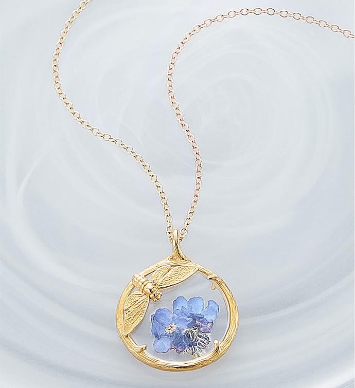 Catherine Weitzman Forget Me Not Floral Necklace