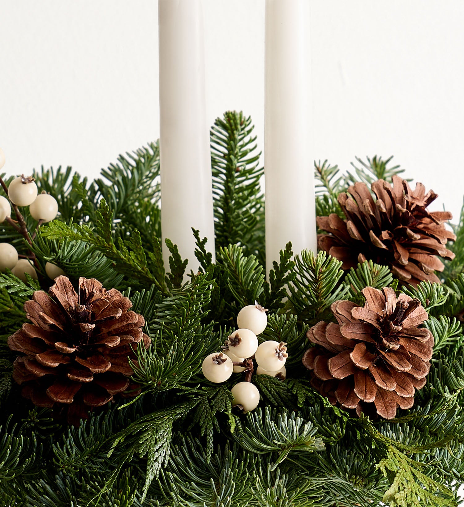 Merry Evergreen Centerpiece- Lights
