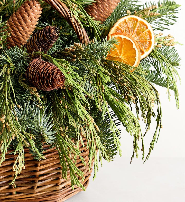 Fresh Evergreen Basket
