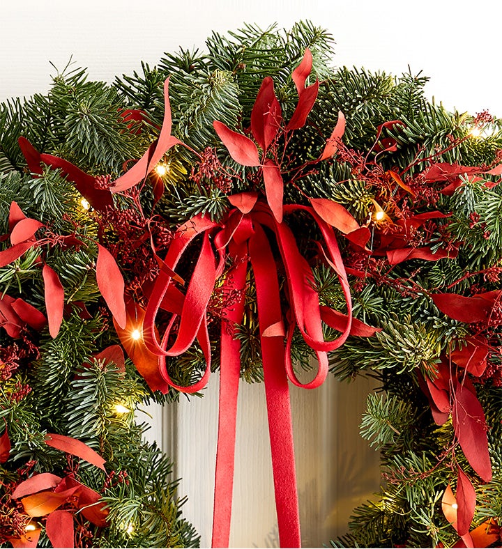 Fresh Evergreen Christmas Wreath-20"