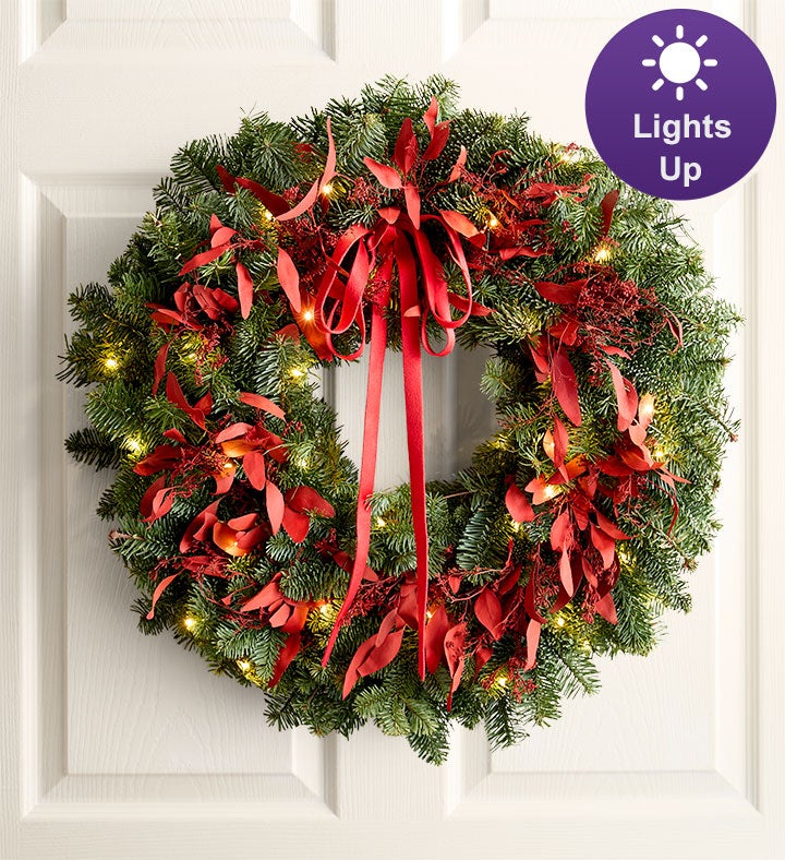 Fresh Evergreen Christmas Wreath 20"
