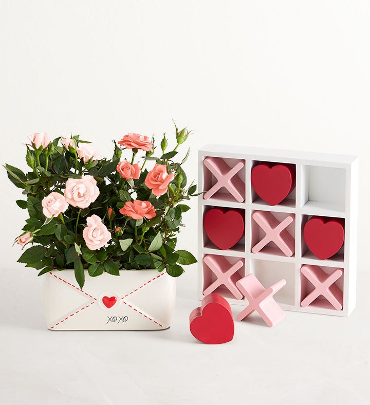 Valentine's Love Note Mini Roses