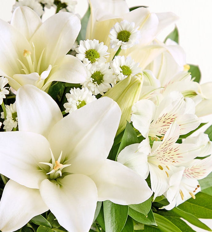 White Lily Bouquet for Sympathy