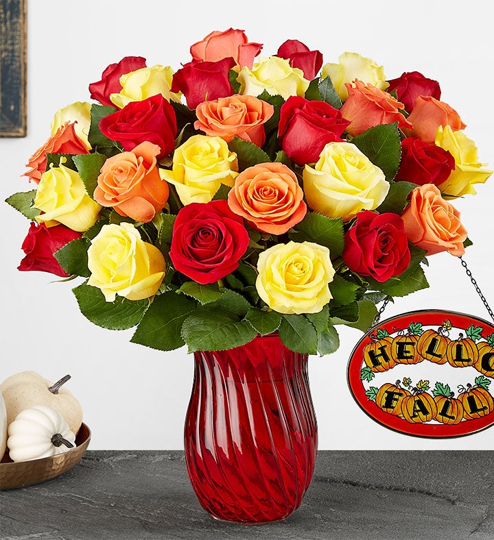 Assorted Fall Rose Bouquet