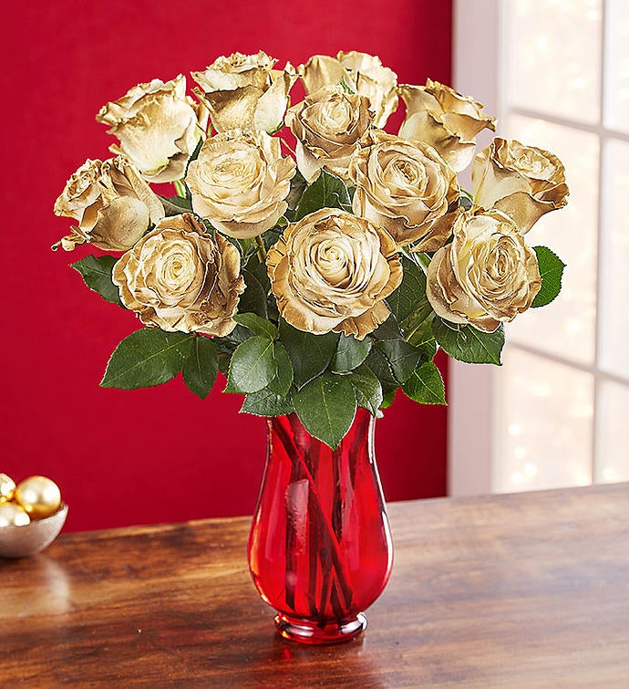 Dazzling Golden Air Brushed Roses