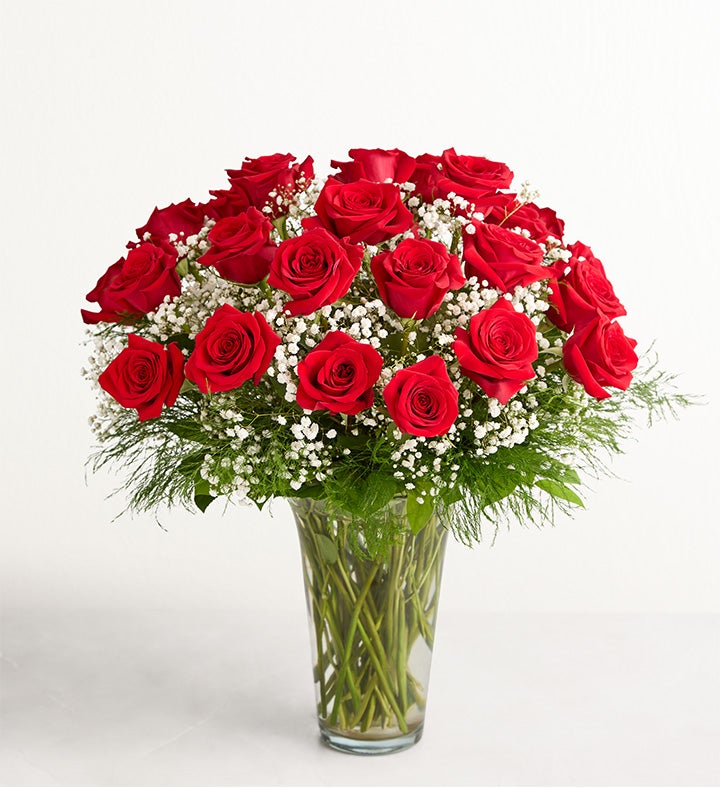 Rose Elegance™ Long Stem Red Roses Bouquet Only