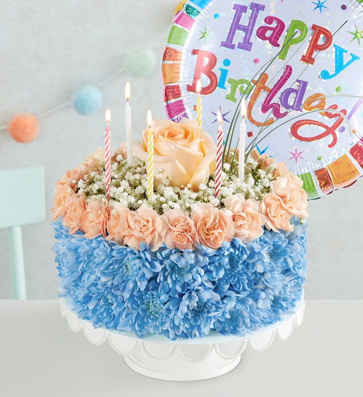 Happy Birthday Cake Pastel Bouquet – Balloons Co