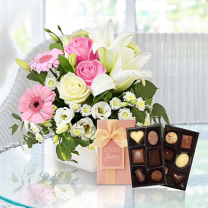 Pink Pure Bliss Flowers & Chocolates