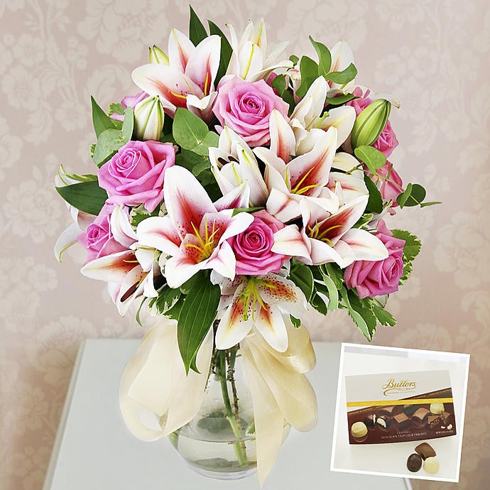 Luxury Roses & Lilies + Chocolates
