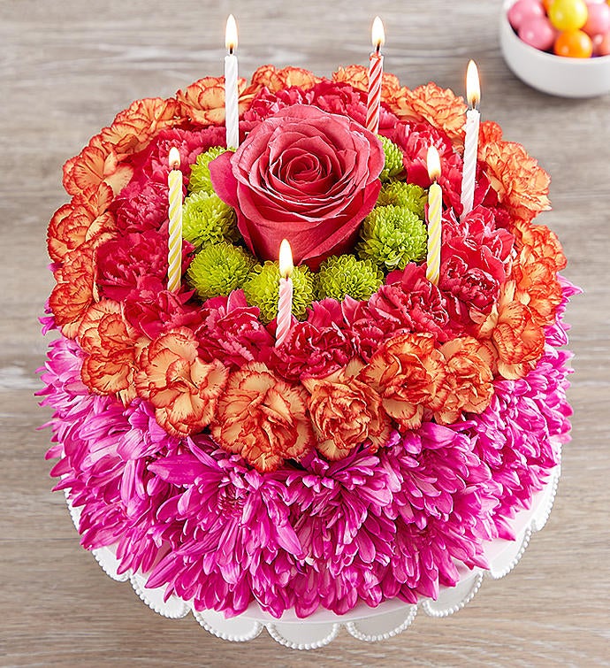 Happiest Birthday Flower Cake at From You Flowers