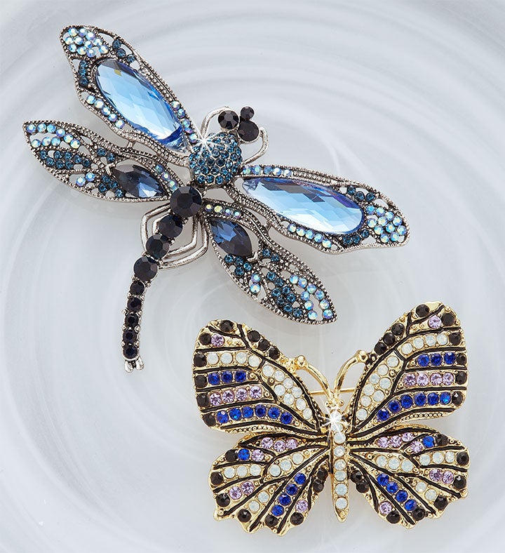 Jeweled Butterfly Pin