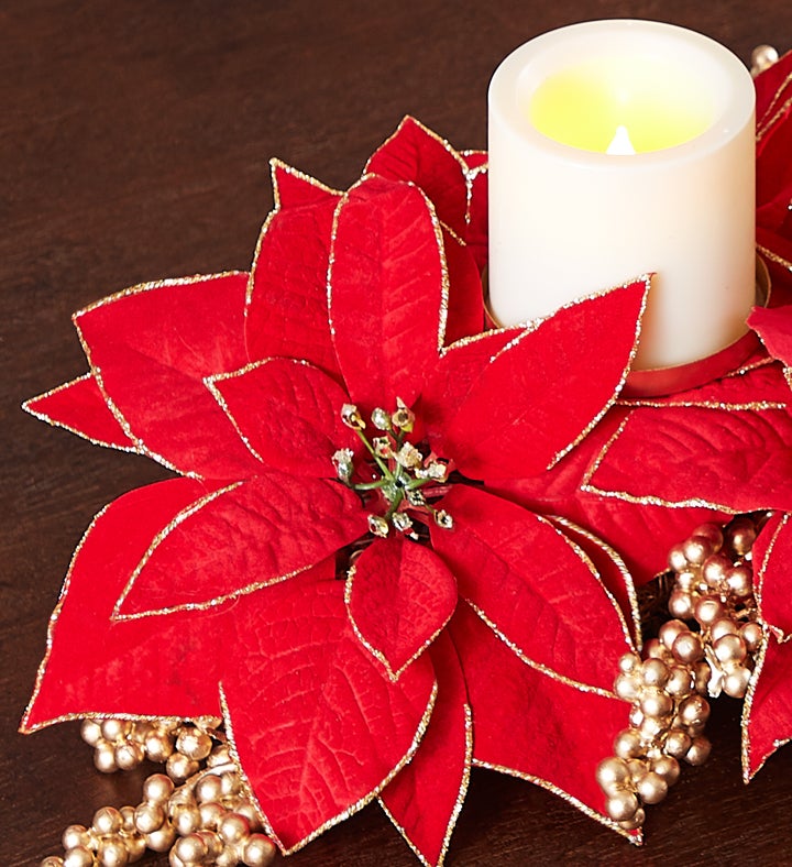 Shimmering Poinsettia Centerpiece