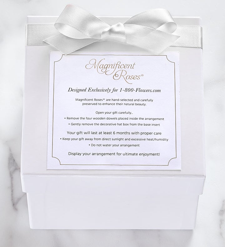 Magnificent Roses® Preserved Sparkle White Rose