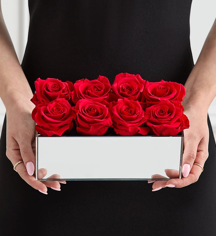 Magnificent Roses® Preserved Red Reflection Roses