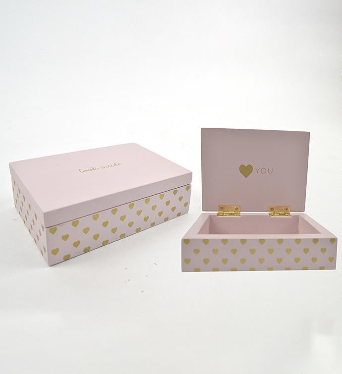 Pink & Gold Hearts Secret Box