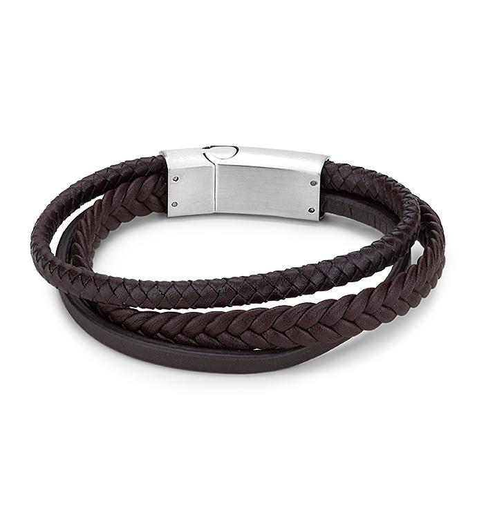 Triple Braid Leather Bracelet