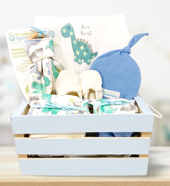 Personalized Organics Gift Basket - Dinosaur