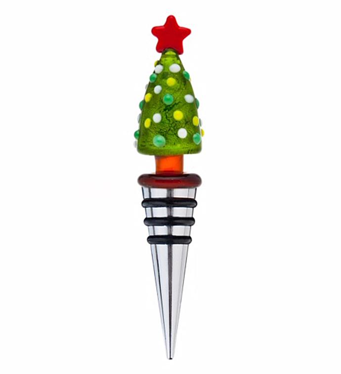 Holiday Star Tree Bottle Stopper