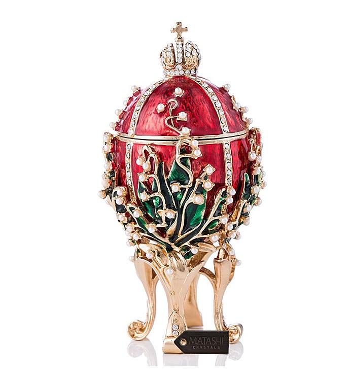 Hand Painted Fabergé Easter Egg Music Box