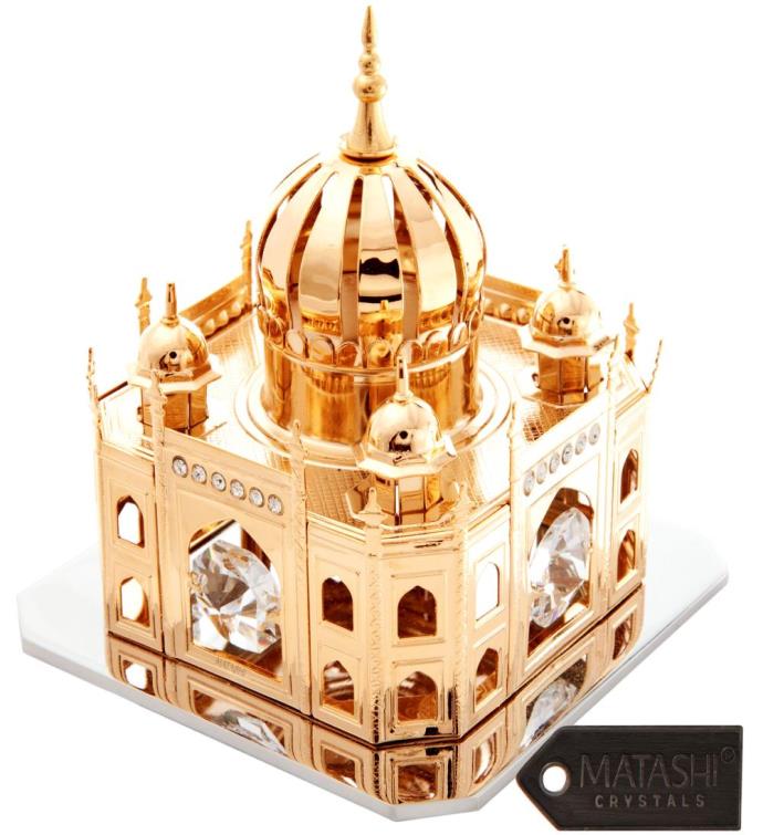 Gold Plated Crystal Studded Mosque Ornament