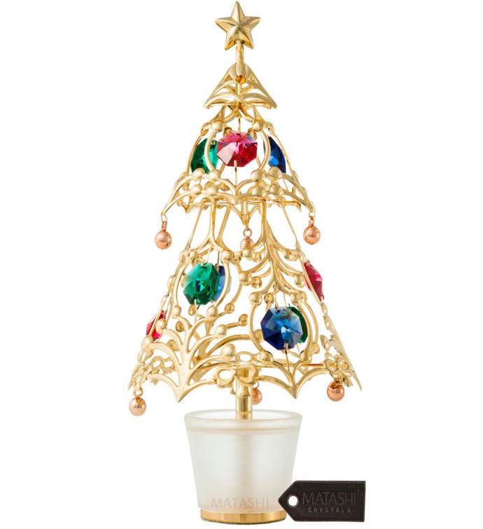 Gold Plated Christmas Tree Table Top Ornament