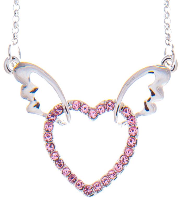 Necklace with Winged Heart Design