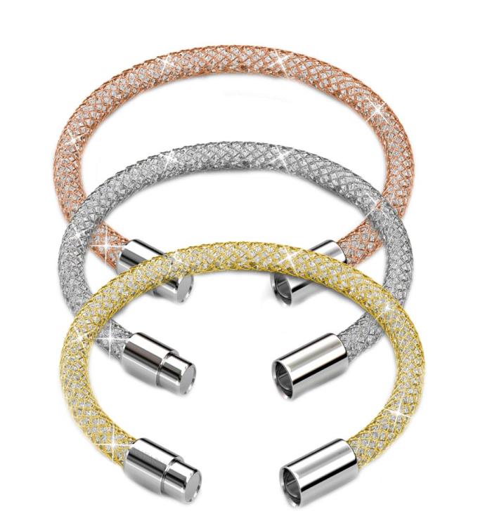 Set of Three Mesh Bangle Bracelet