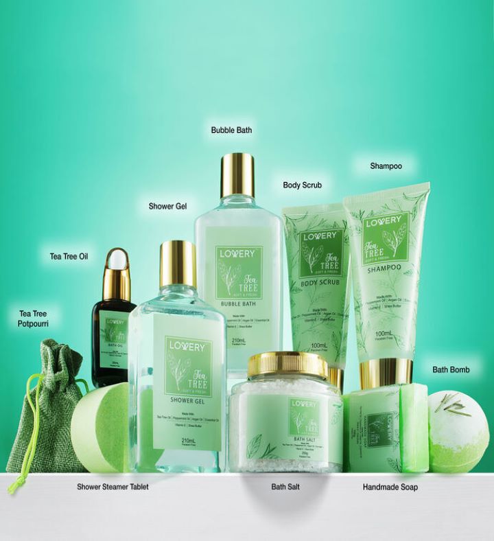 Tea Tree Home Spa Basket Set, 15 Piece | 1800flowers.com