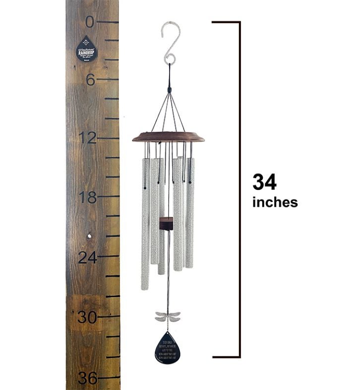 Memorial "How Great Thou Art" Dragonfly Wind Chime