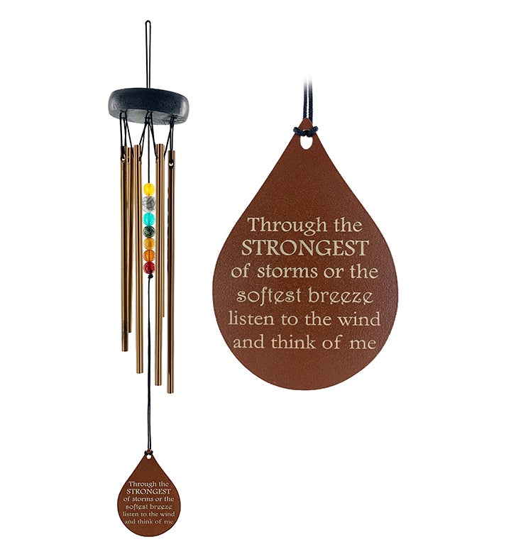 Memorial Copper Beaded Teardrop Wind Chime Set | 1800flowers.com