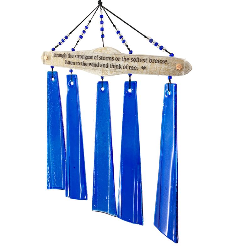 Memorial Whitewashed Driftwood Suncatcher Wind Chime