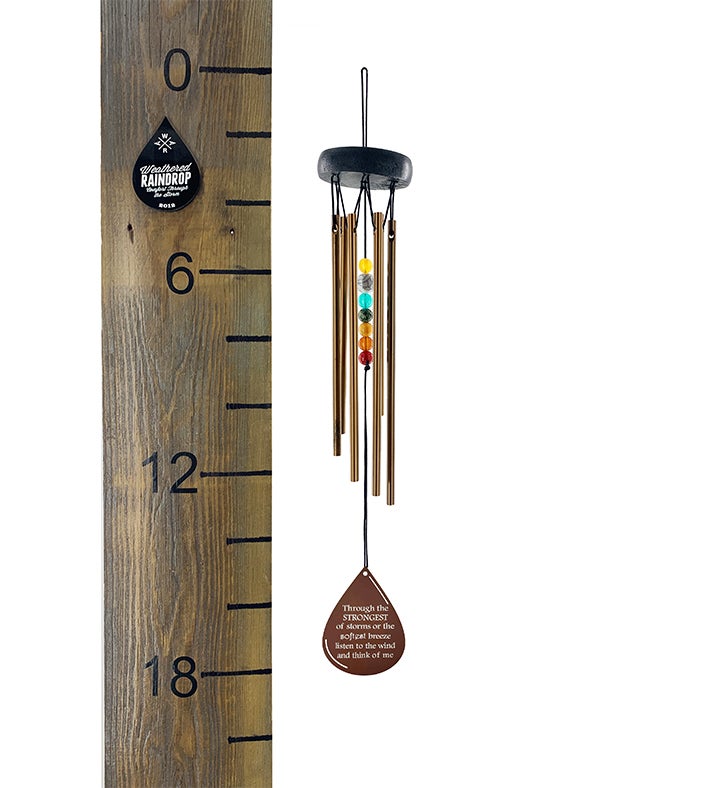 Memorial Copper Teardrop Beaded Wind Chime