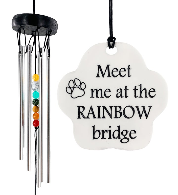 Meet Me At The Rainbow Bridge Pet Memorial Wind Chime