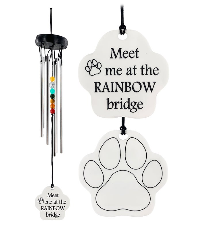 Meet Me At The Rainbow Bridge Pet Memorial Wind Chime