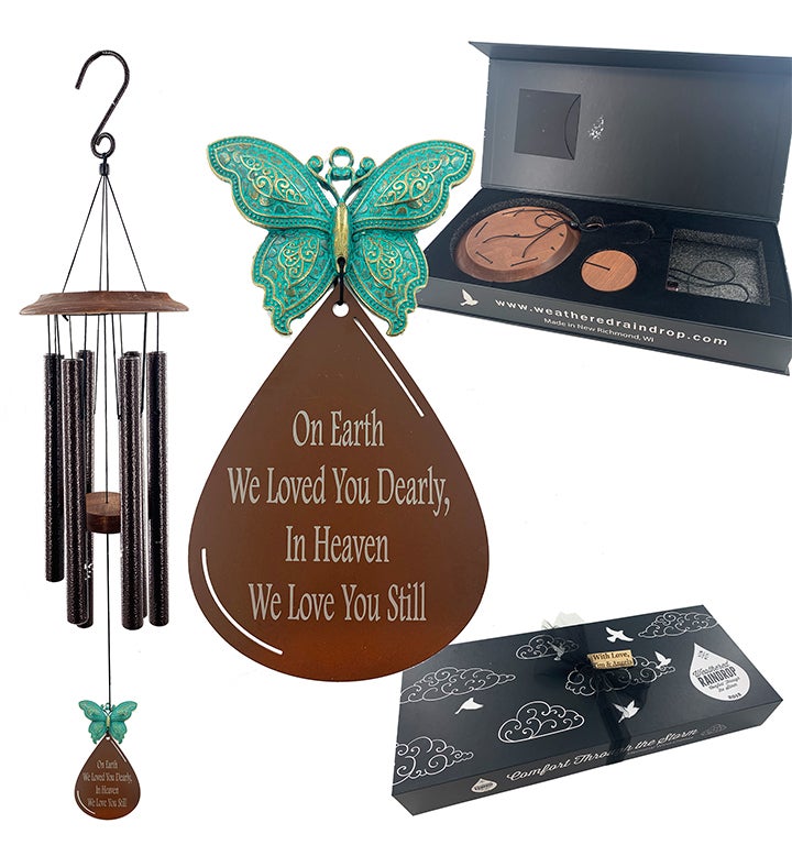 In Heaven We Love You Still" Butterfly Wind Chime