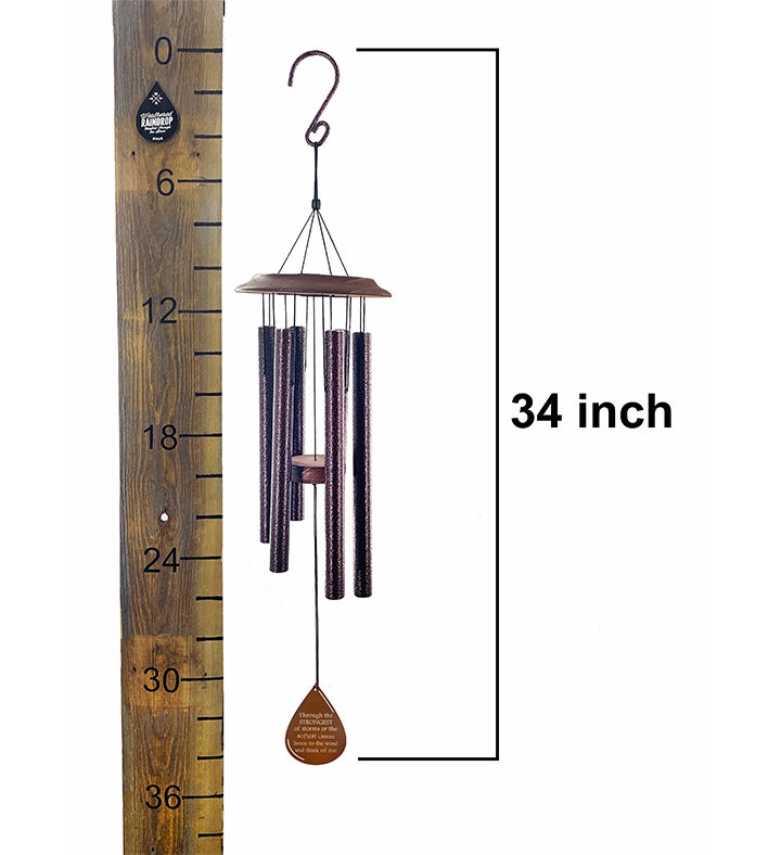 Remembrance Copper Teardrop Wind Chime Sympathy Gift
