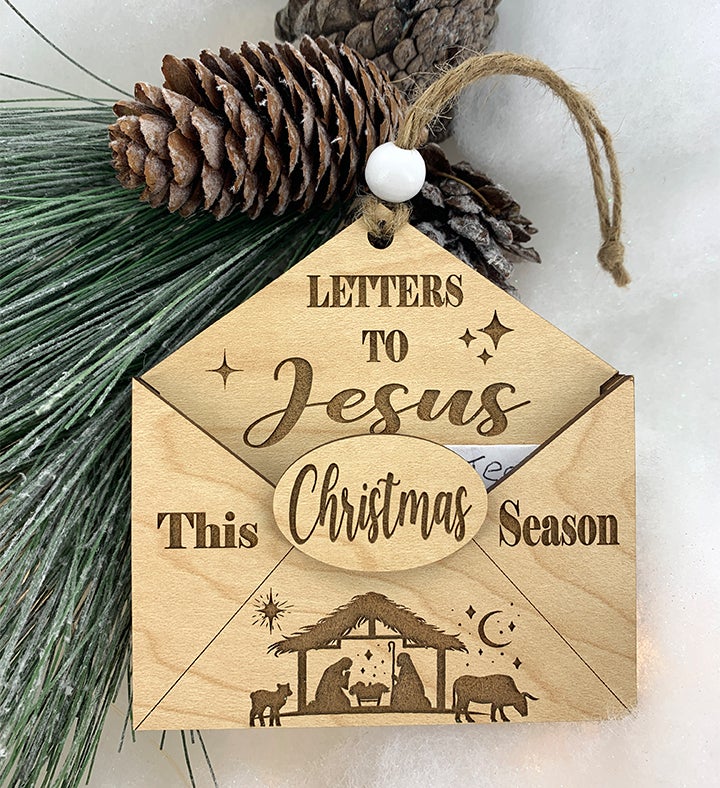 Kids Letters To Jesus Envelope Faith Ornament